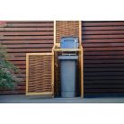 Mülltonnenbox – Geflochtene Weide, für 1x 240 L Tonne