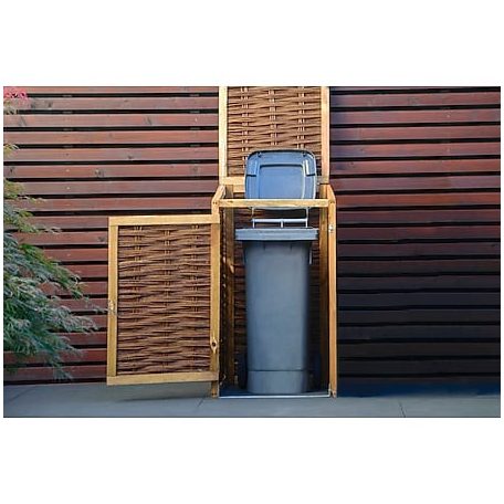 Mülltonnenbox – Geflochtene Weide, für 1x 240 L Tonne