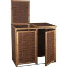 Mülltonnenbox – Geflochtene Weide, für 2 x 240 L Tonne
