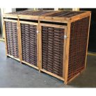 Mülltonnenbox – Geflochtene Weide, für 3 x 240 L Tonne