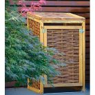 Mülltonnenbox – Geflochtene Weide, für 1x 240 L Tonne