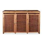 Mülltonnenbox – Geflochtene Weide, für 3 x 240 L Tonne