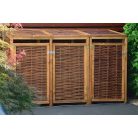 Mülltonnenbox – Geflochtene Weide, für 3 x 240 L Tonne