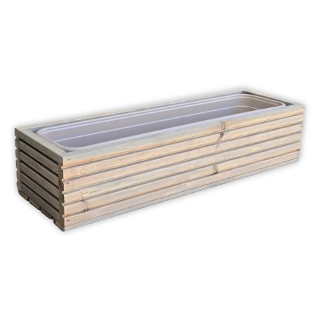 Fa balkonláda műanyag betéttel (több színben)