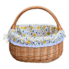 Basket liner madeira with lace trim 