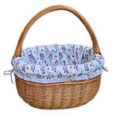 Basket liner madeira with lace trim 