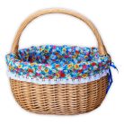 Kosárba való bélés madeira csipkés szegéllyel 