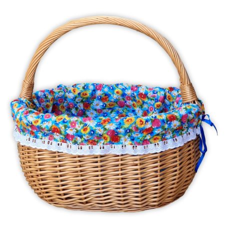 Kosárba való bélés madeira csipkés szegéllyel 