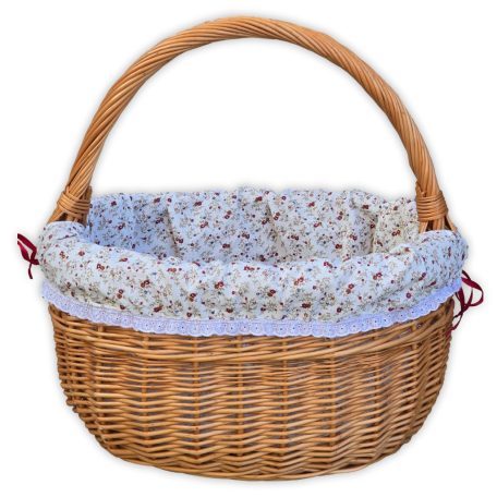Kosárba való bélés madeira csipkés szegéllyel 