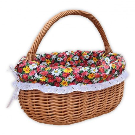 Kosárba való bélés madeira csipkés szegéllyel 