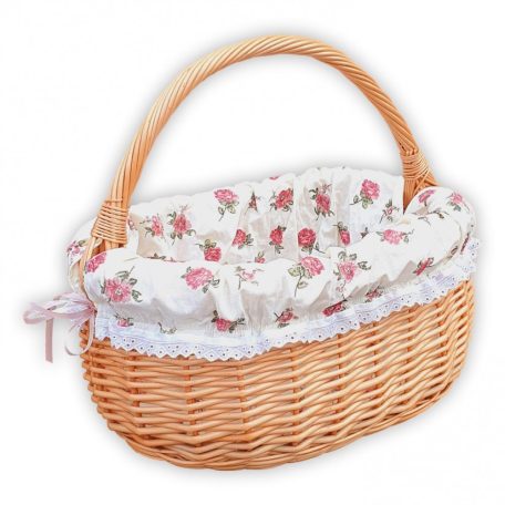 Kosárba való bélés madeira csipkés szegéllyel 