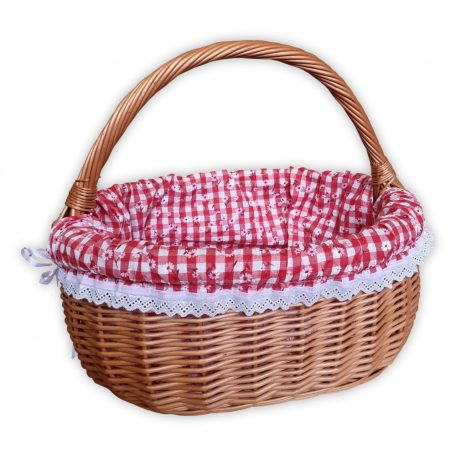 Kosárba való bélés madeira csipke szegéllyel