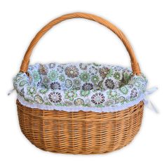 Basket liner madeira with lace trim