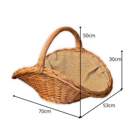 Fireplace basket in various sizes with lining