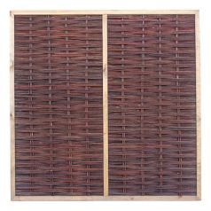 Plaited wicker fence insert in several sizes
