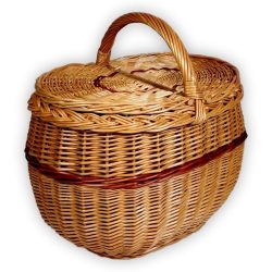 Wicker picnic basket 37x27x27(37)cm