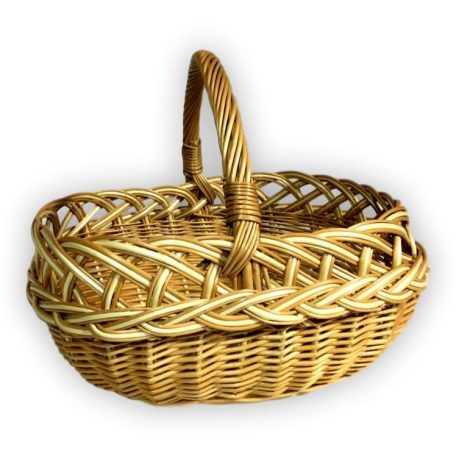 Braided oval small basket