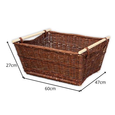 Fahordó kosár, gazdasági kosár több méretben (sötét)