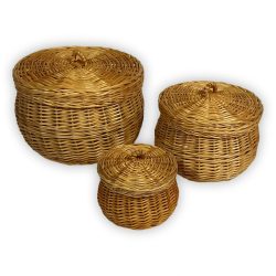 Round bonbon basket with removable top in several sizes