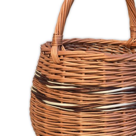 Gömb alakú karoskosár 30x23(38)cm