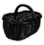 Black shopping basket 45x30x23(32)cm