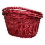 Wine red bicycle basket 40x30x23/28cm