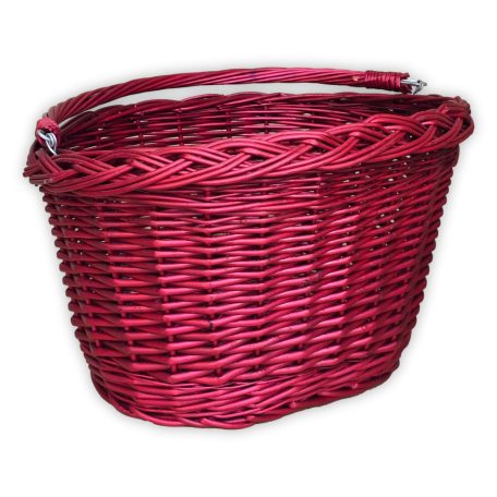 Borvörös kerékpár kosár 40x30x23/28cm