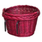 Borvörös kerékpár kosár 40x30x23/28cm