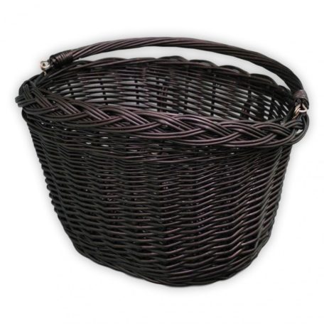 Black bicycle basket 40x30x23/28cm
