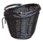 Fekete kerékpár kosár 40x30x23/28cm