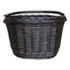 Fekete kerékpár kosár 40x30x23/28cm