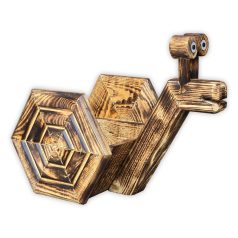 Blumenhalter aus gebranntem Holz