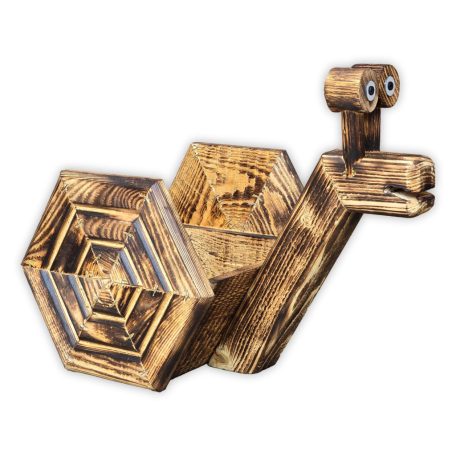 Blumenhalter aus gebranntem Holz