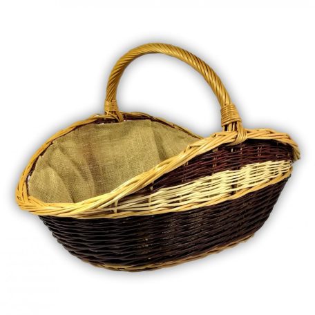 Fireplace basket with lining 70x43x28(50)cm