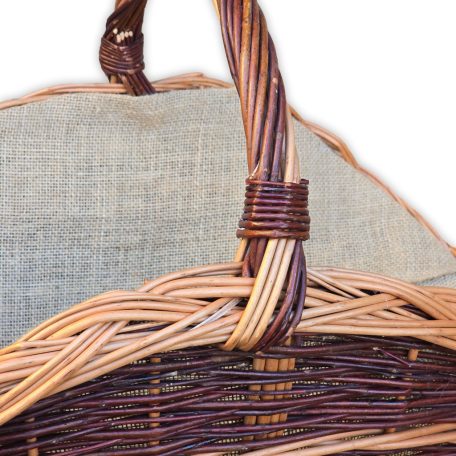 Kaminkorb mit Futter 70x43x28(50)cm