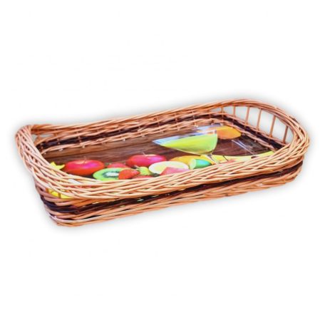 Fruit pattern serving tray in several sizes