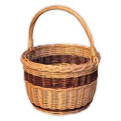 Kerek alapú bevásárló kosár 33x23x40cm