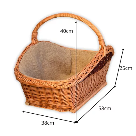 Kandalló kosár béléssel 58x38x25(40)cm