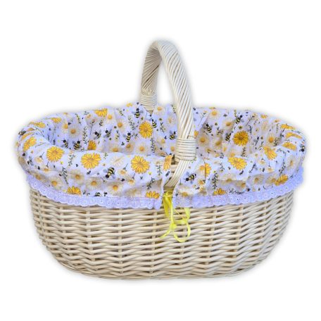 Fehér bevásárló kosár béléssel