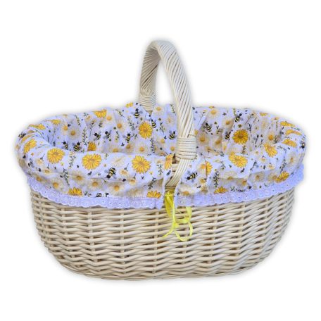 Fehér bevásárló kosár béléssel