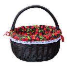 Fekete bevásárló kosár béléssel