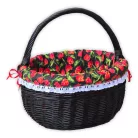 Fekete bevásárló kosár béléssel