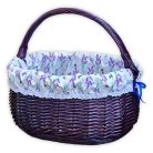 Lila bevásárló kosár levendulás béléssel 