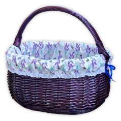 Lila bevásárló kosár levendulás béléssel 