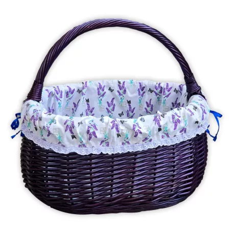 Lila bevásárló kosár levendulás béléssel 
