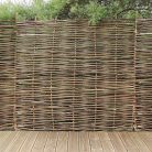 Hazelnut wicker fence in several sizes