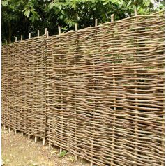 Hazelnut wicker fence in several sizes