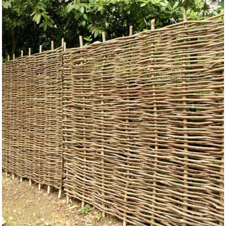 Hazelnut wicker fence in several sizes