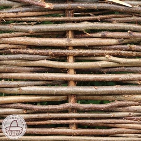 Hazelnut wicker fence in several sizes