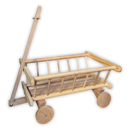 Wooden handcart toy storage